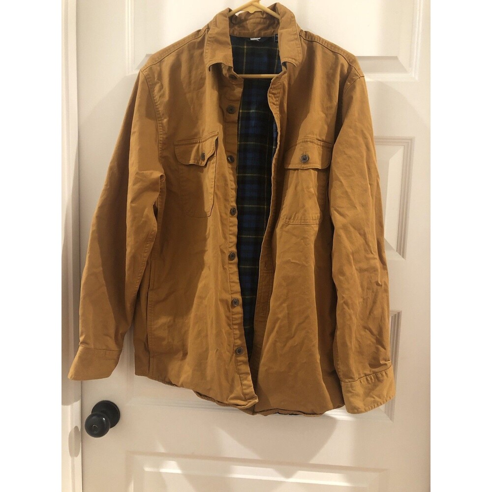 Lands End Traditional Fit Men’s Medium Flannel Lined Shirt/Jacket